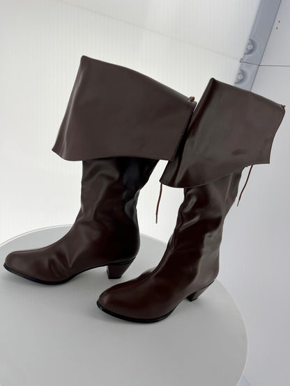 MAIDEN-2025 Pleaser Brown PU High Heel Alternative Footwear Discontinued Sale Stock