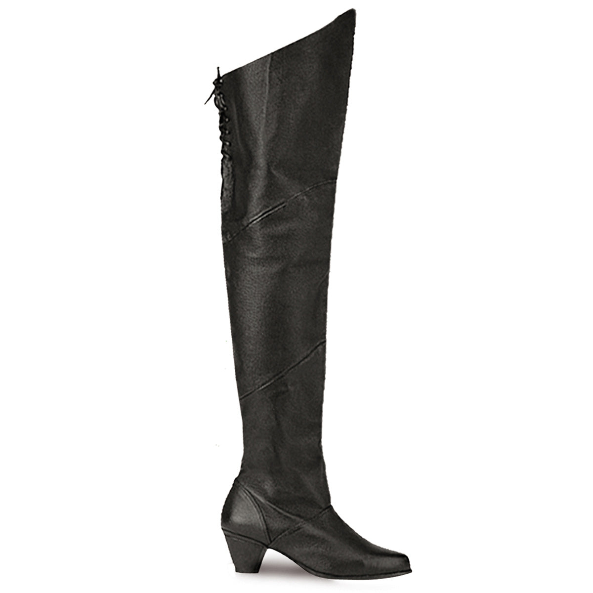 MAIDEN-8828 2.5" Heel Black Leather Women's Boots Funtasma Costume Shoes