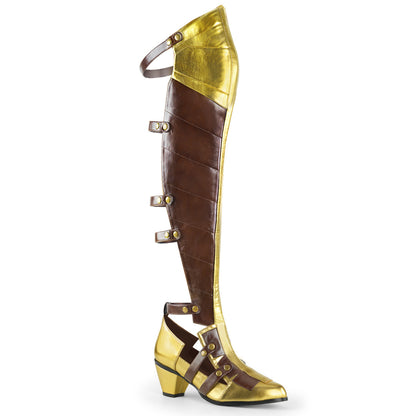 Maiden-8830 Funtasma 2.5 "каблуки коричневые и золотые женские сапоги