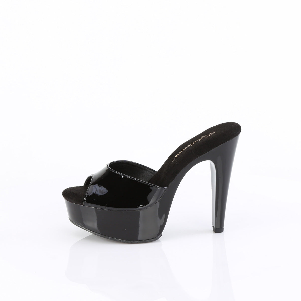 MARTINI-501 Fabulicious Sexy Black Patent Slip On Footwear