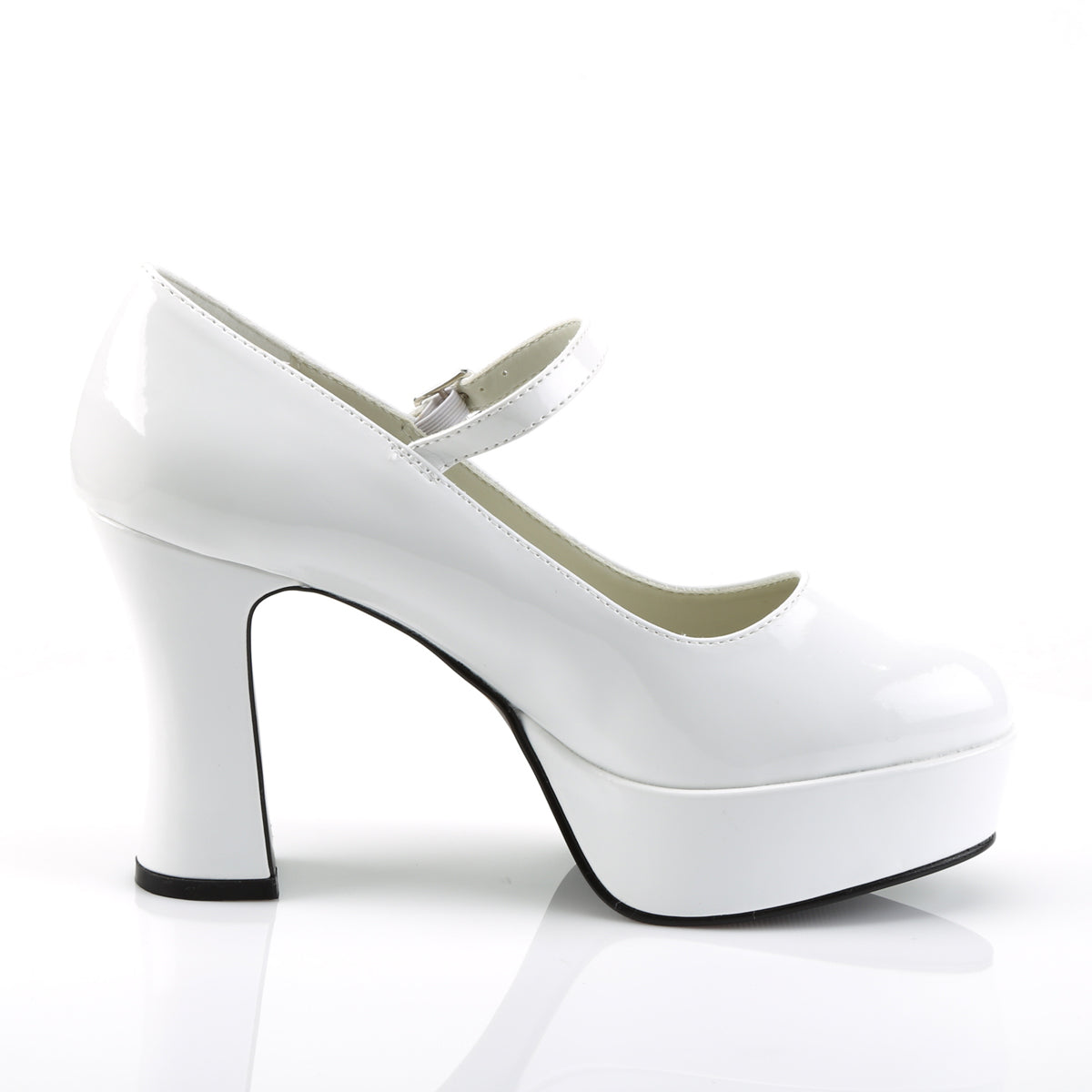 MARYJANE-50 Funtasma 4" Heel White Women's Costume Shoes Funtasma Costume Shoes Fancy Dress