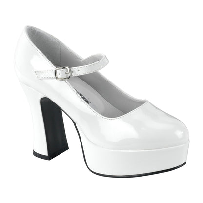 MARYJANE-50 Pleasers Funtasma 4" Heel White Patent Women's Sexy Shoes