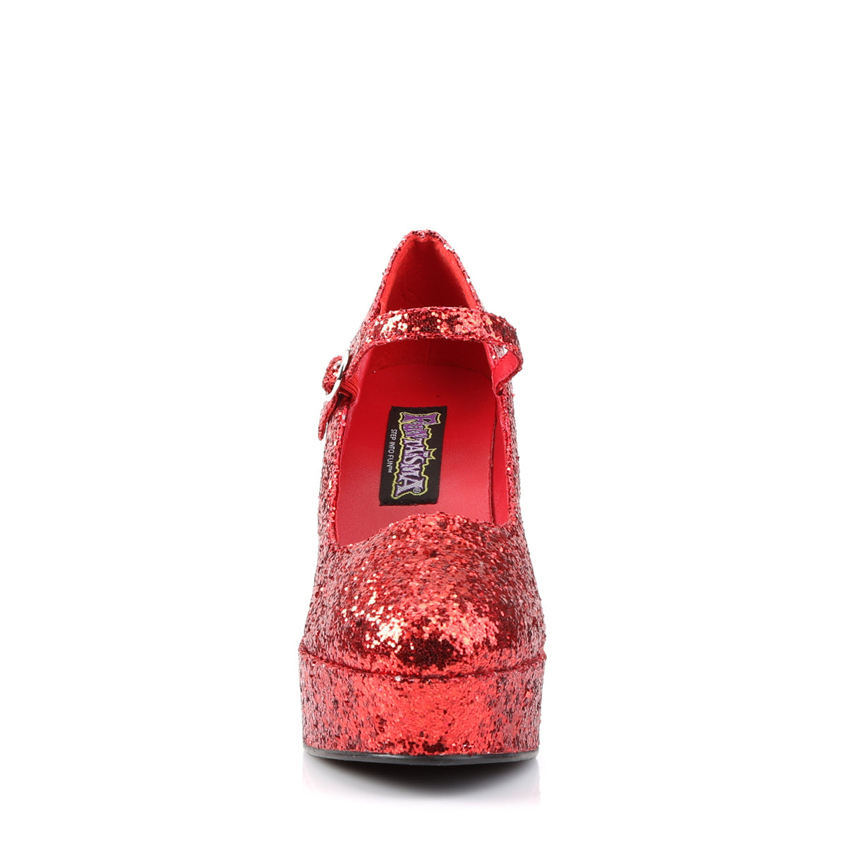 MARYJANE-50G Funtasma 4" Heel Red Glitter Women's Costume Shoes Funtasma Costume Shoes Alternative Footwear