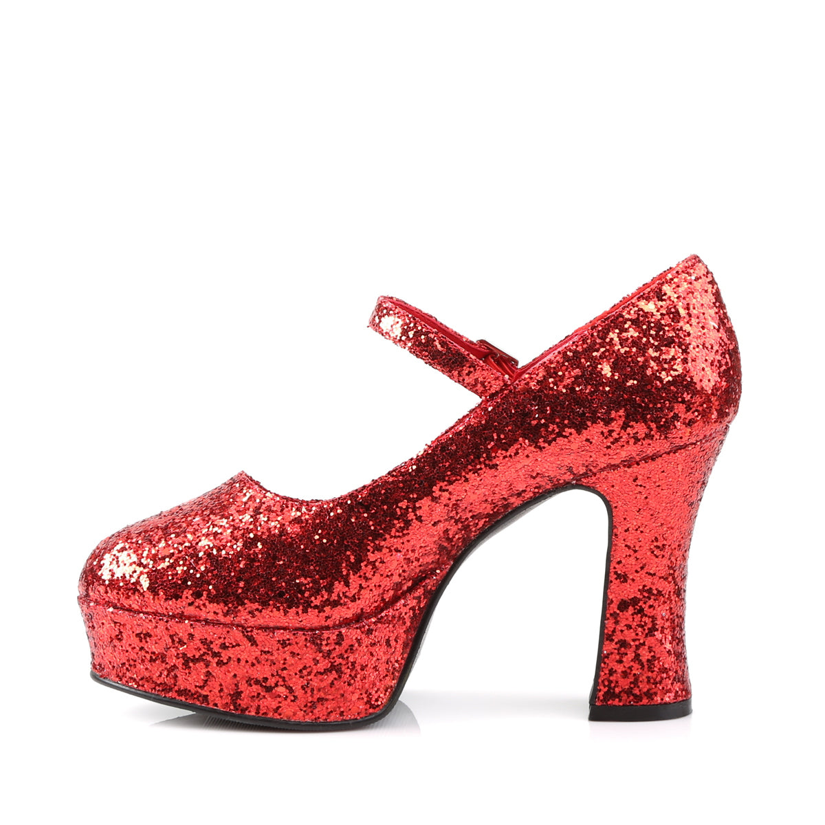 MARYJANE-50G Funtasma 4" Heel Red Glitter Women's Costume Shoes Funtasma Costume Shoes 