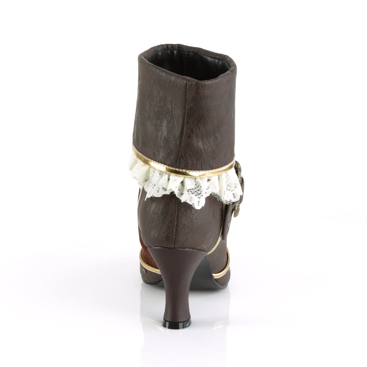 MATEY-115 3" Heel Brown Distressed Pu Women's Boots Funtasma Costume Shoes Footwear