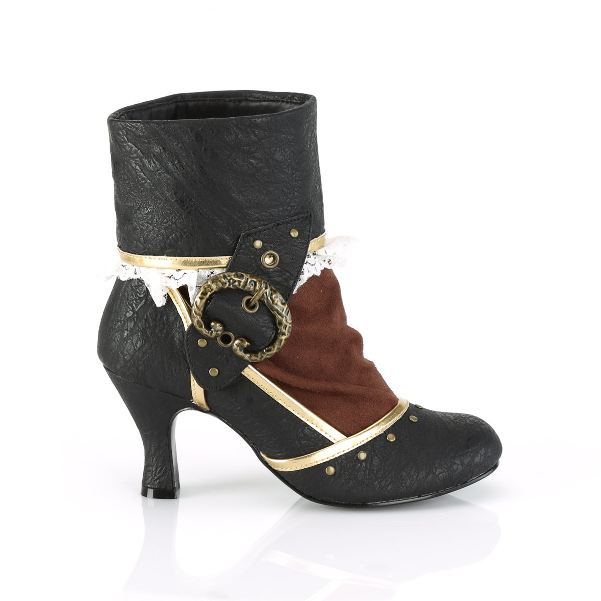 MATEY-115 3 Inch Heel Black Women's Boots Funtasma Costume Shoes Fancy Dress