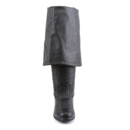 MAVERICK-2045 Black Leather Funtasma Fancy Dress Boots Funtasma Costume Shoes Alternative Footwear
