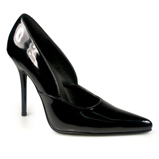 Pleaser MIL01 Black Patent Sexy Shoes Discontinued Sale Stock