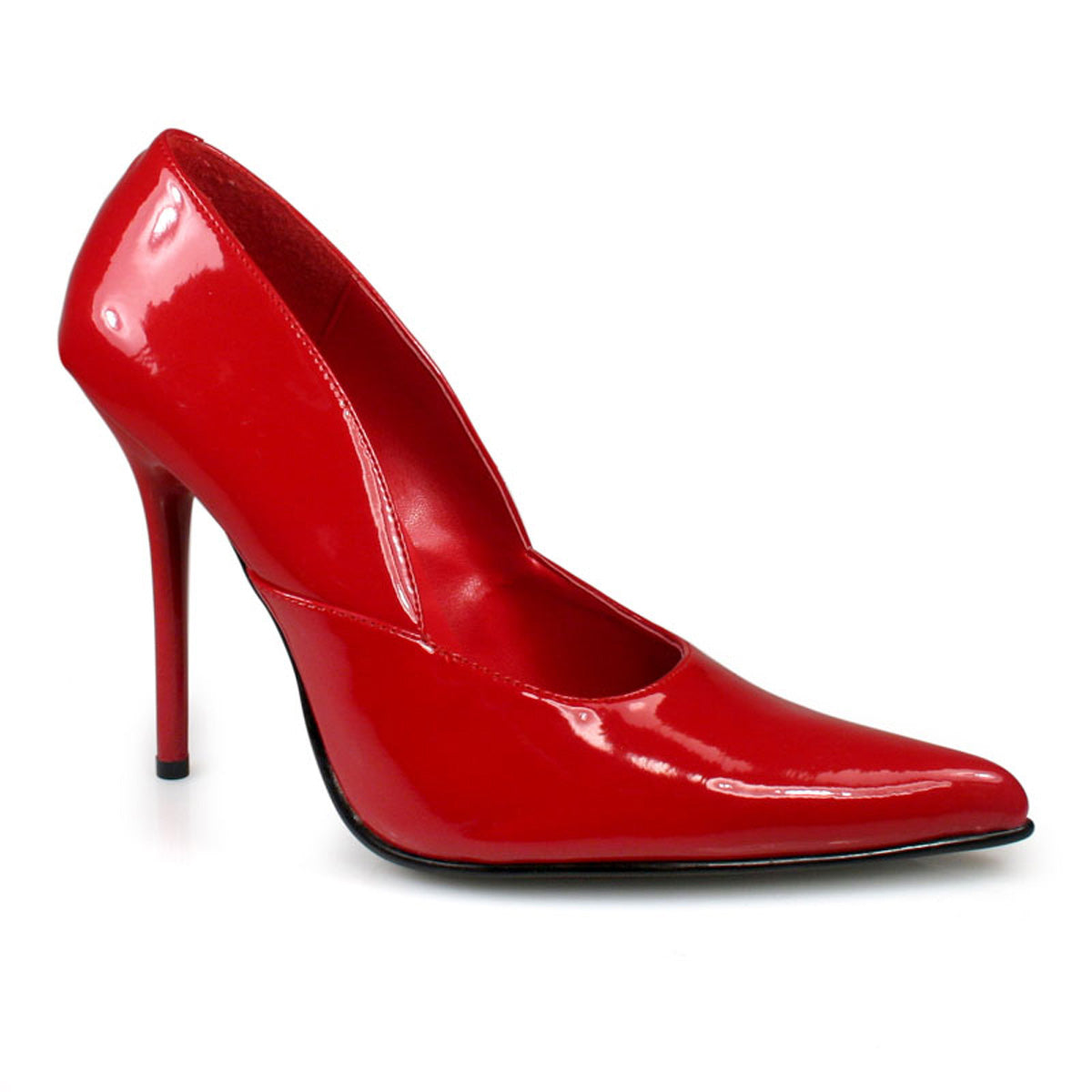 Milaan-01 pleacker 4,5 inch hak rood fetish schoeisel
