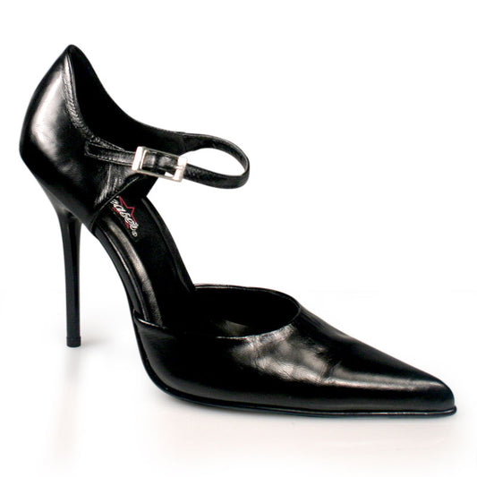 MILAN-25 Pleaser Blk Leather High Heel Alternative Footwear Discontinued Sale Stock