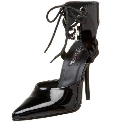 MILAN-39 Pleaser Blk Leather High Heel Alternative Footwear Discontinued Sale Stock