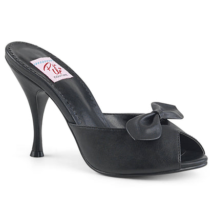 Monroe-08 Pin Up Couture Glamour 4 "Heel Black Fetish Shoes
