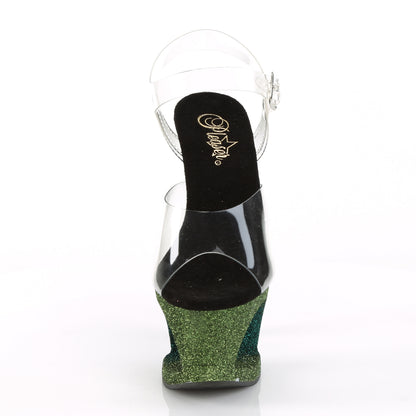 MOON-708OMBRE 7" Heel Emerald Black Ombre Pole Dancer Shoes-Pleaser- Sexy Shoes Alternative Footwear