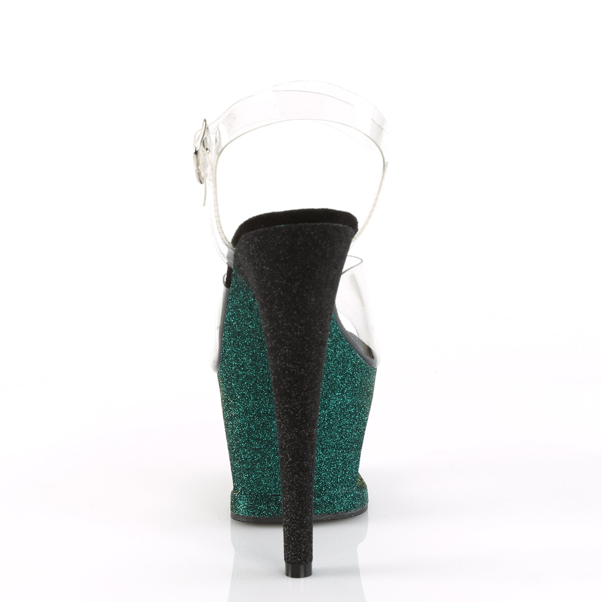 MOON-708OMBRE 7" Heel Emerald Black Ombre Pole Dancer Shoes-Pleaser- Sexy Shoes Fetish Footwear