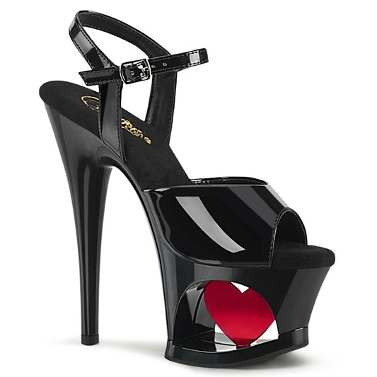 MOON-709H Pleaser Sexy Exotic Dancer 'Heart' Cut Out Platform Sexy Shoes