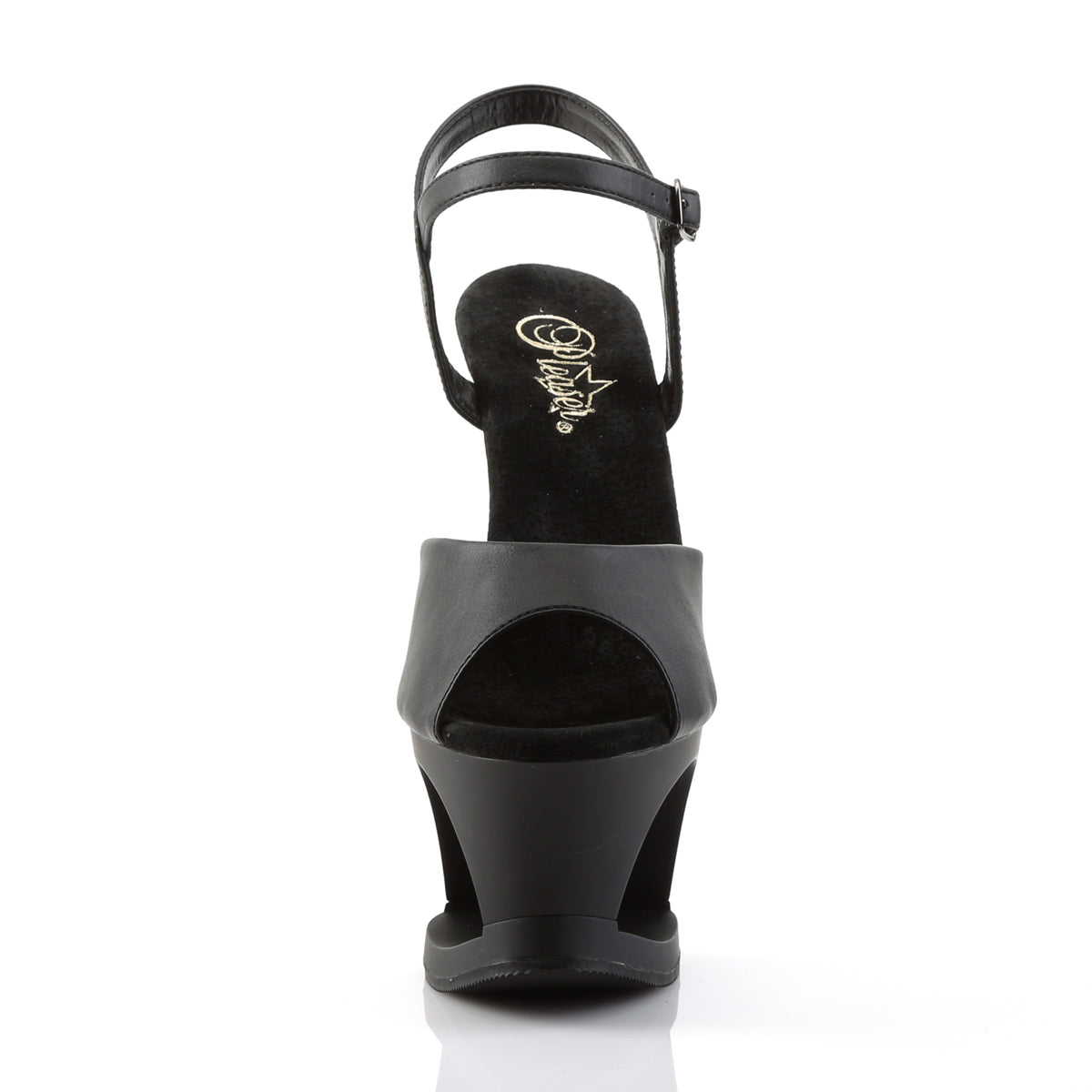 MOON-709SK Pleaser 7 Inch Heel Black Pole Dancing Platforms-Pleaser- Sexy Shoes Alternative Footwear