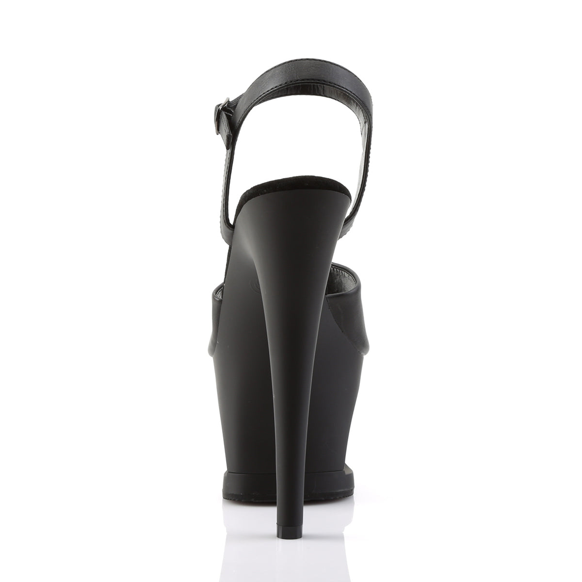 MOON-709SK Pleaser 7 Inch Heel Black Pole Dancing Platforms-Pleaser- Sexy Shoes Fetish Footwear