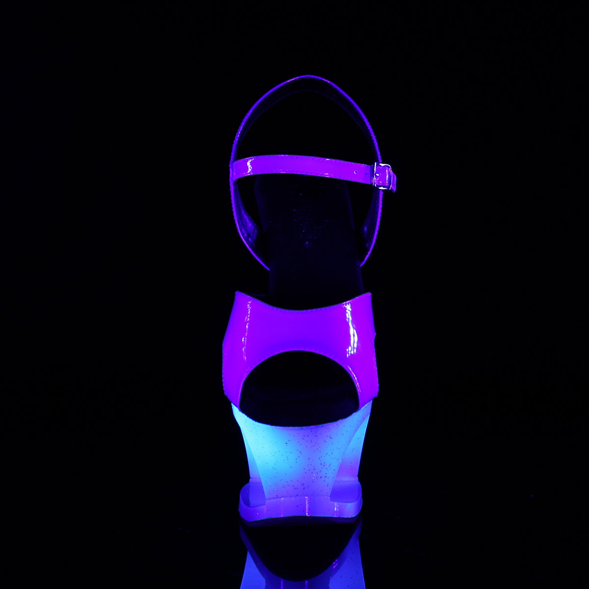 moon 711mer pleaser sexy shoes glitter neon uv mermaid 7 inch heel and ankle strap sandals