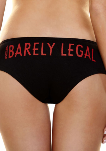 HSP-06 Hustler 'Barely Legal' Booty Boy Shorts Hot Pants-Thongs-Hustler-Black-S/M-Miss Hollywood Sexy Shoes