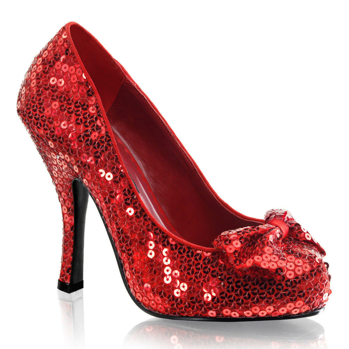 OZ-06 Pleasers Funtasma 4.5 Inch Heel Red Sequins Women's Sexy Shoes