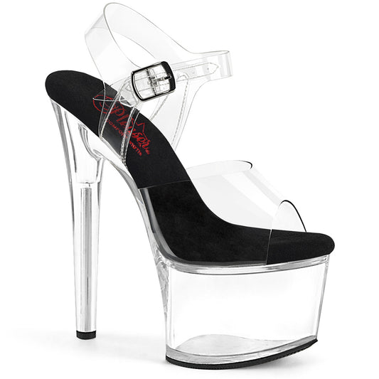 PASSION-708 Pleaser Sexy Clear Perspex Exotic Dancer Platform Shoes