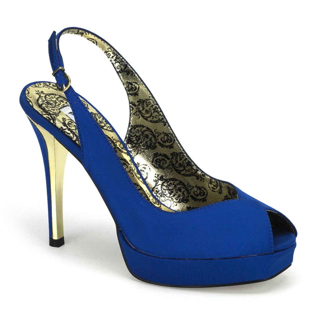 Bordello PEO03 Blue Satin Sexy Shoes Discontinued Sale Stock