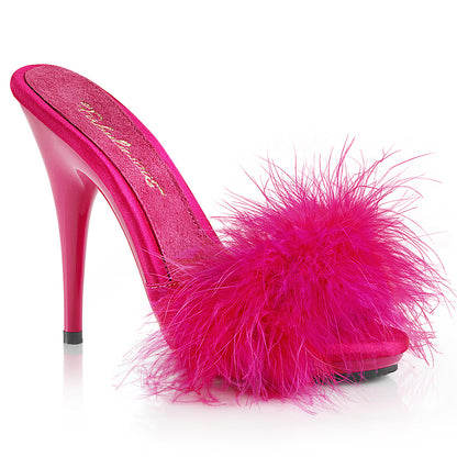 Poise-501F Fabulicious 5-дюймовый каблук горячая розовая атласная сексуальная обувь