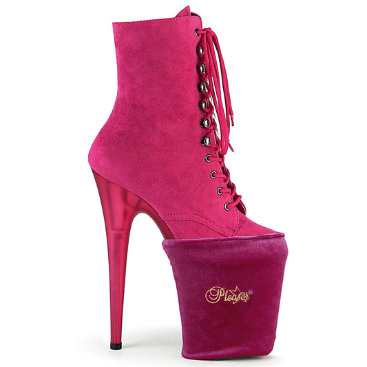 PSP-HPVEL PLEASER Pole Shoe Protectors H. Pink Velvet-Pleaser-Miss Hollywood Sexy Shoes