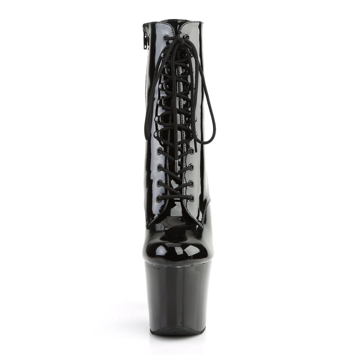 RADIANT-1020 7 Inch Heel Black Patent Pole Dancing Platforms-Pleaser- Sexy Shoes Alternative Footwear