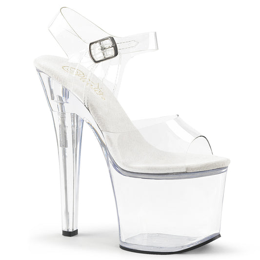 RADIANT-708 Pleaser 7 Inch Heel Clear Pole Dancing Platforms-Pleaser- Sexy Shoes