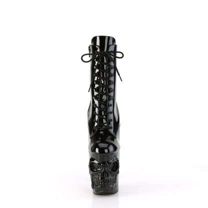 RAPTURE-1020 Pleaser Ankle/Mid-Calf Boots Black Platforms (Exotic Dancing)