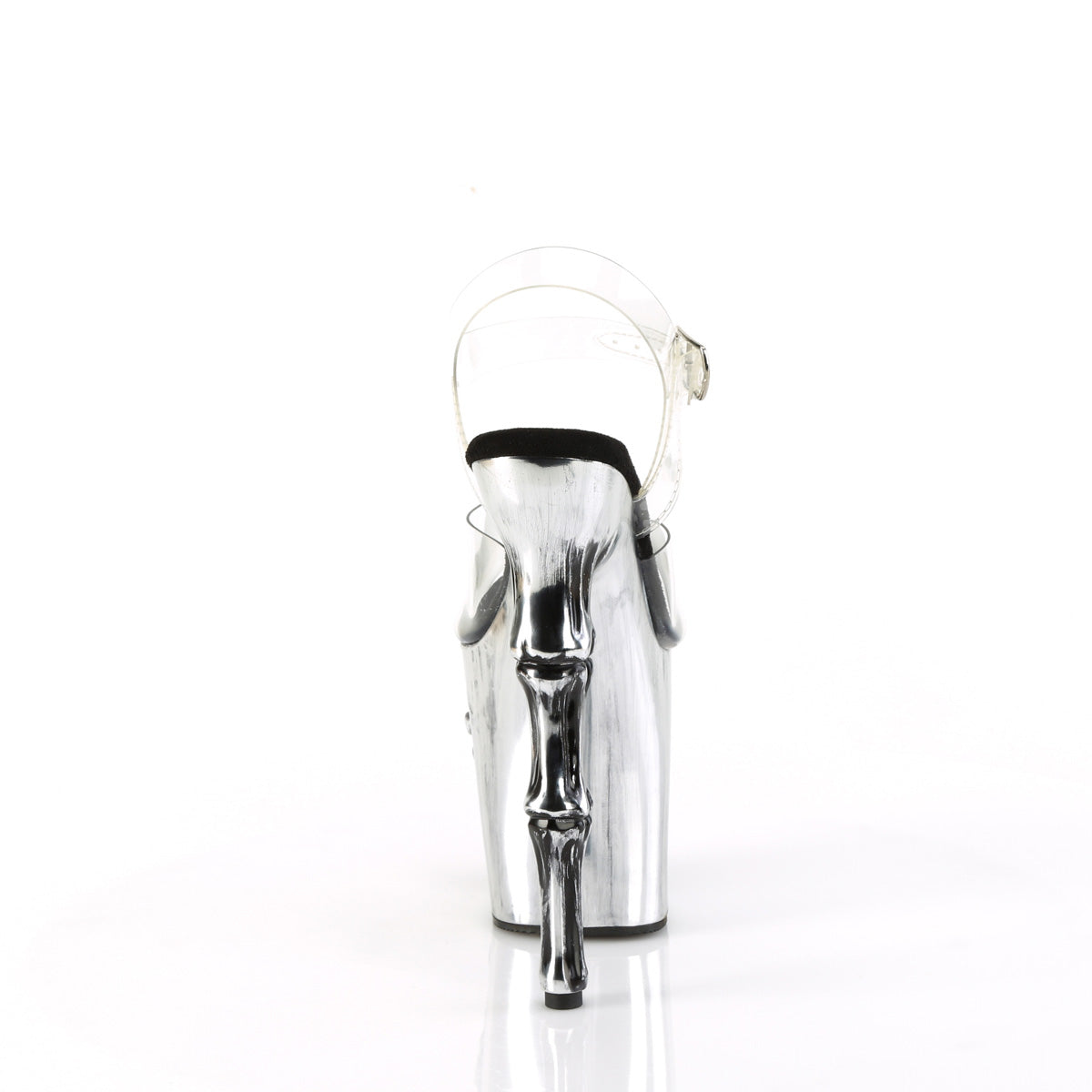 rapture 808 lt pleaser clear satin red chrome shoes