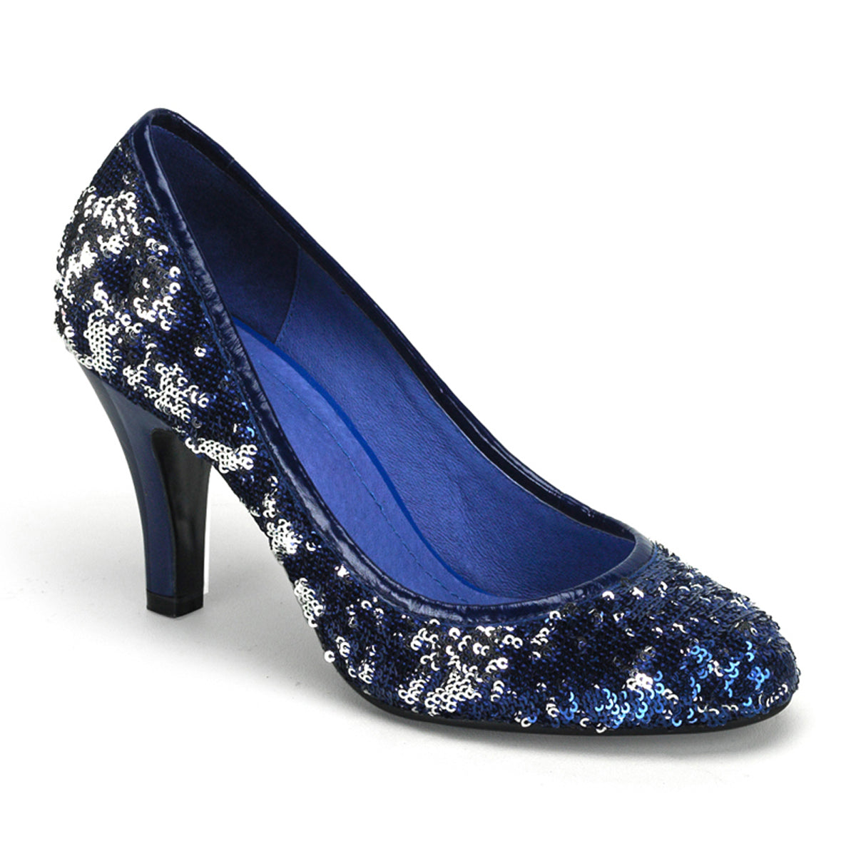 Bordello RAV08SQ Blue Silver Sequins Sexy Shoes Discontinued Sale Stock