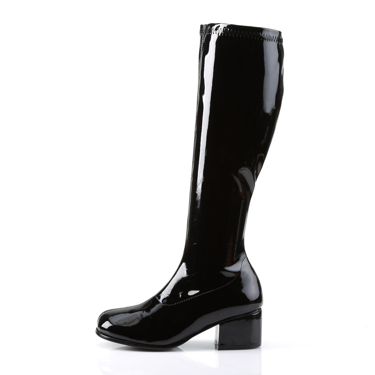 RETRO-300 2" Heel Black Stretch Women Boots Funtasma Costume Shoes 