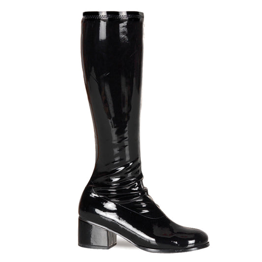 RETRO-300 2" Heel Black Stretch Women Boots Funtasma Costume Shoes