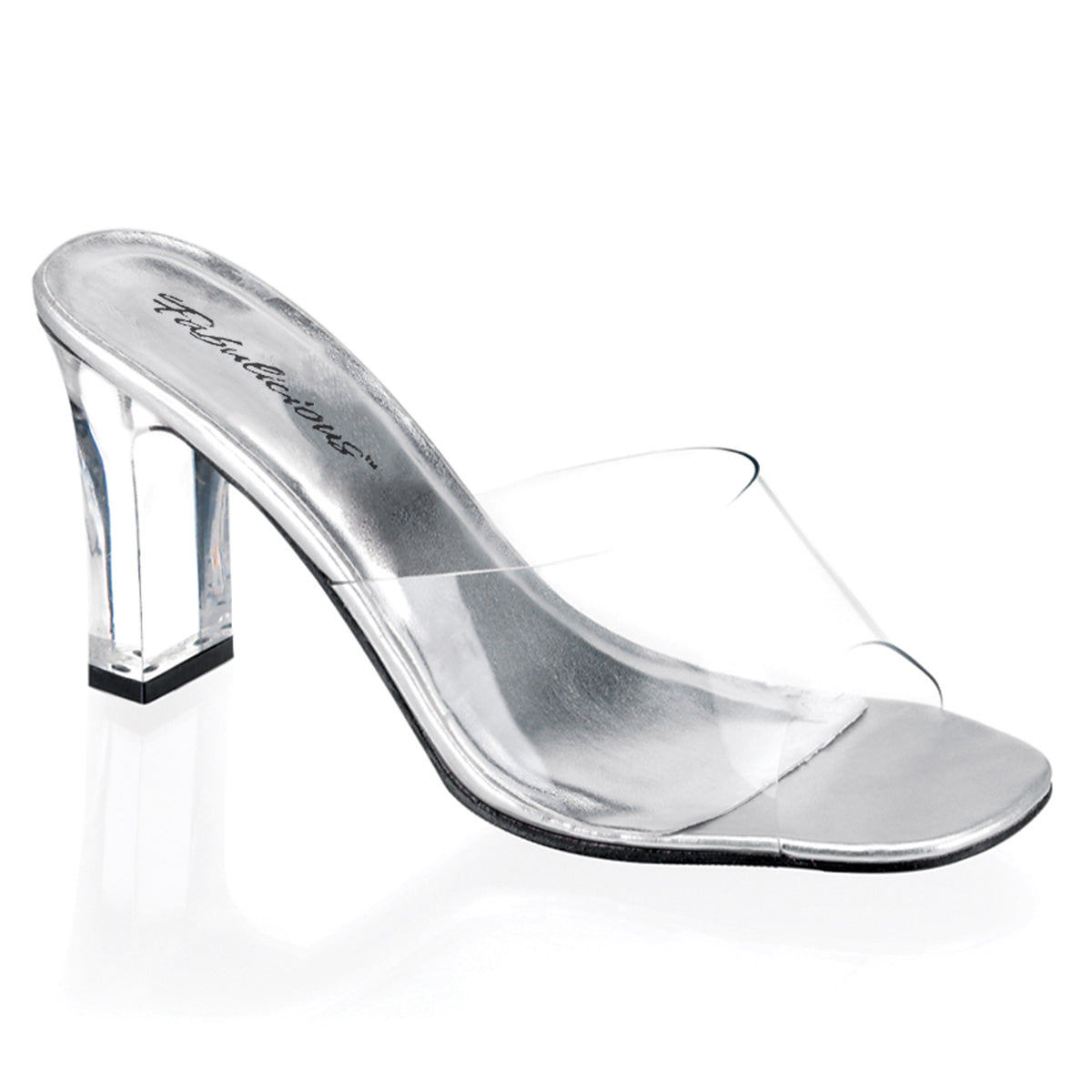 ROMANCE-301 Fabulicious 3 Inch Heel Clear Sexy Slip On Shoes