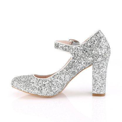 SABRINA-07 Fabulicious 4 Inch Heel Silver Glitter Sexy Shoes-Fabulicious- Sexy Shoes Pole Dance Heels