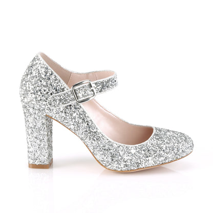 SABRINA-07 Fabulicious 4 Inch Heel Silver Glitter Sexy Shoes-Fabulicious- Sexy Shoes Fetish Heels