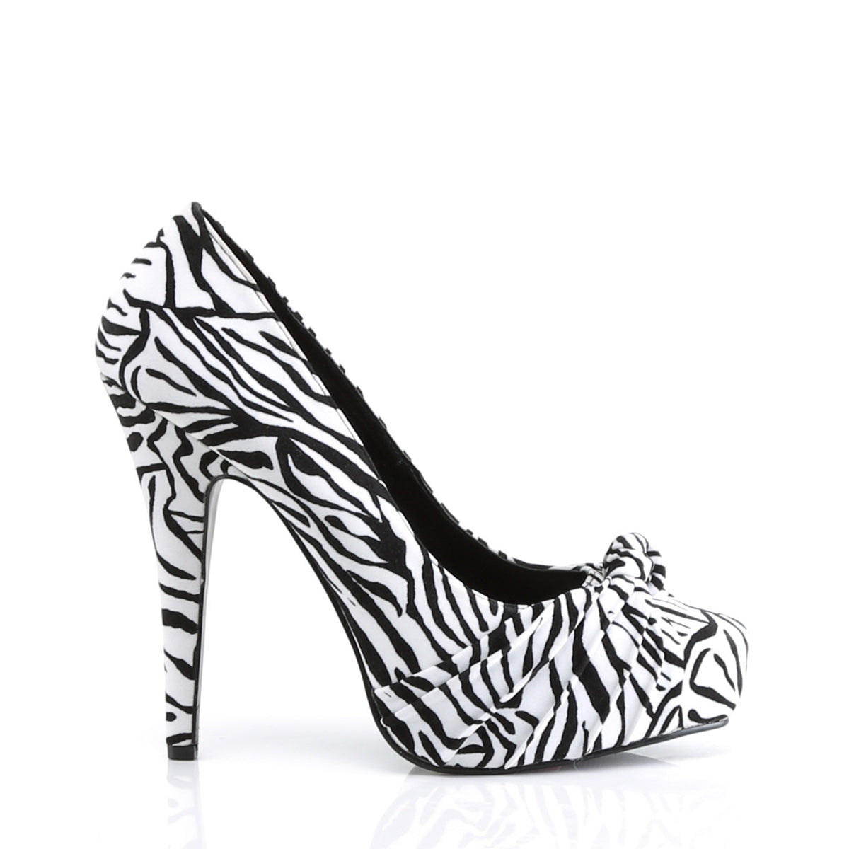 SAFARI-06 Pin Up Couture Black White Zebra Print Platforms-Pin Up Couture- Sexy Shoes Fetish Heels