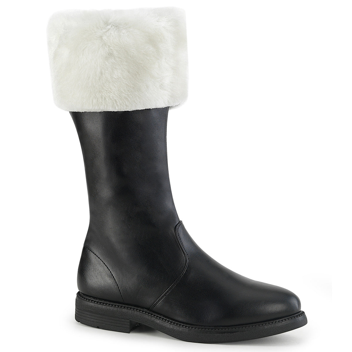 SANTA 100 Funtasma Black Pu White Faux Fur Men s Boots L Blk Pu Wht Faux Fur