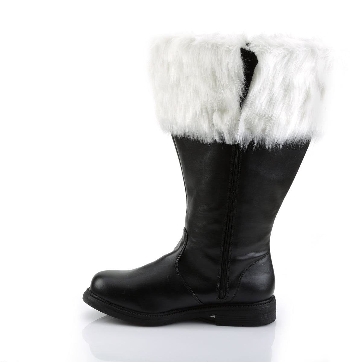 SANTA-106WC Funtasma 1" Black White Wide Width/Shaft Boots Funtasma Costume Shoes 
