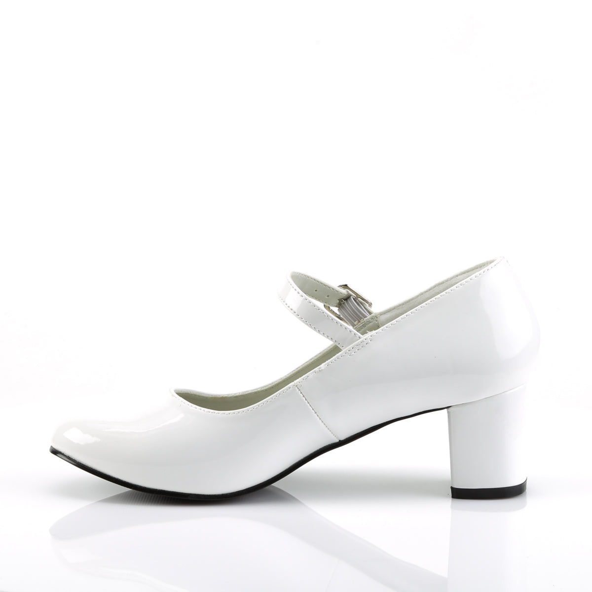 SCHOOLGIRL-50 2 Inch Heel White Costume Shoes Funtasma Costume Shoes 