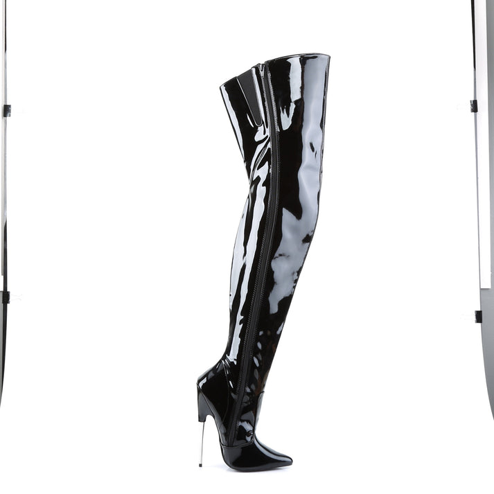 SCREAM-3010 Devious 6 Inch Heel Black Patent Kinky Boots – Pole Dancing ...