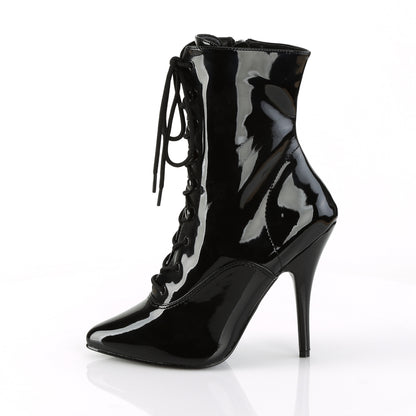 SEDUCE-1020 Pleaser 5 Inch Heel Black Patent Fetish Footwear-Pleaser- Sexy Shoes Pole Dance Heels