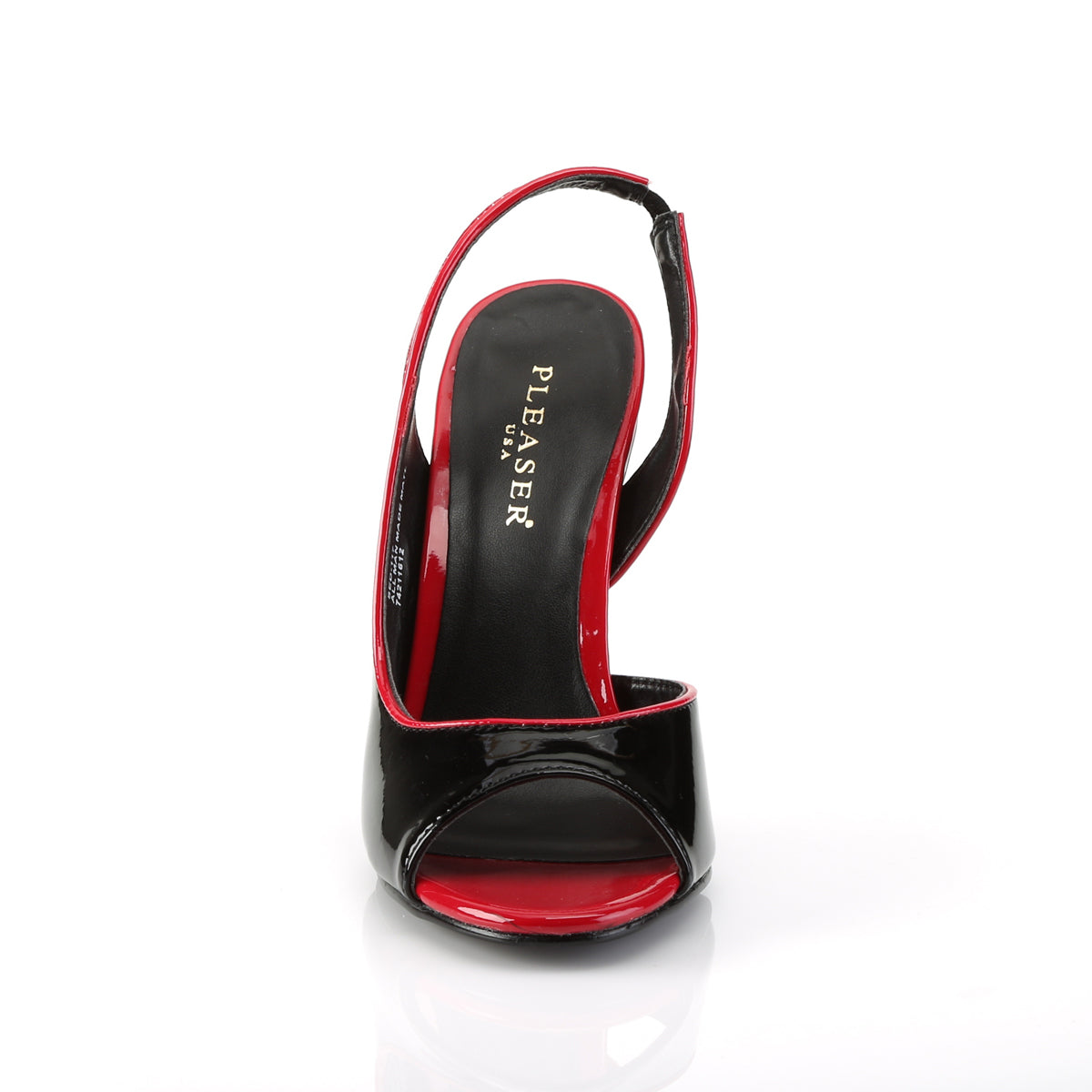 SEDUCE-117 Pleaser 5 Inch Heel Black and Red Fetish Footwear-Pleaser- Sexy Shoes Alternative Footwear