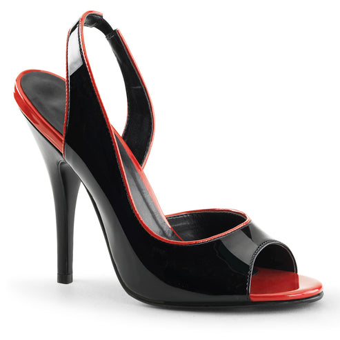 SEDUCE-117 Pleasers 5 Inch Heel Black and Red Fetish Footwear – Pole ...