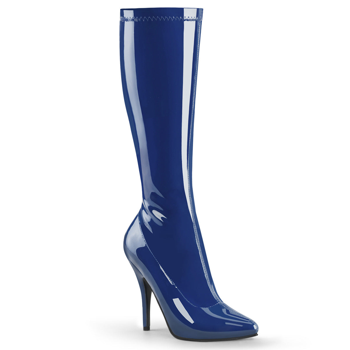 SEDUCE-2000 Pleaser Navy Blue Sexy Knee High Boots