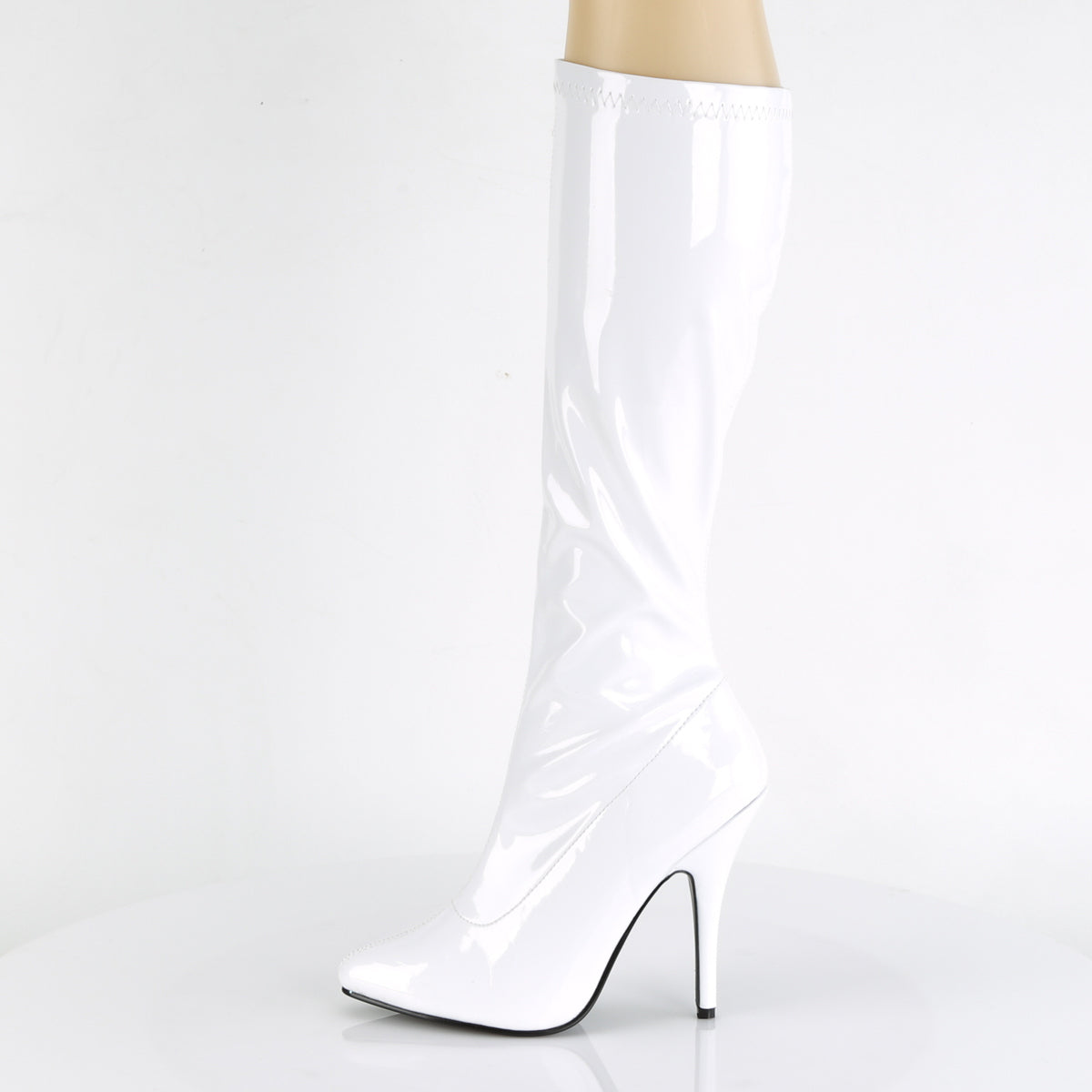SEDUCE-2000 Pleaser 5 Inch Heel White Patent Fetish Footwear-Pleaser- Sexy Shoes Pole Dance Heels