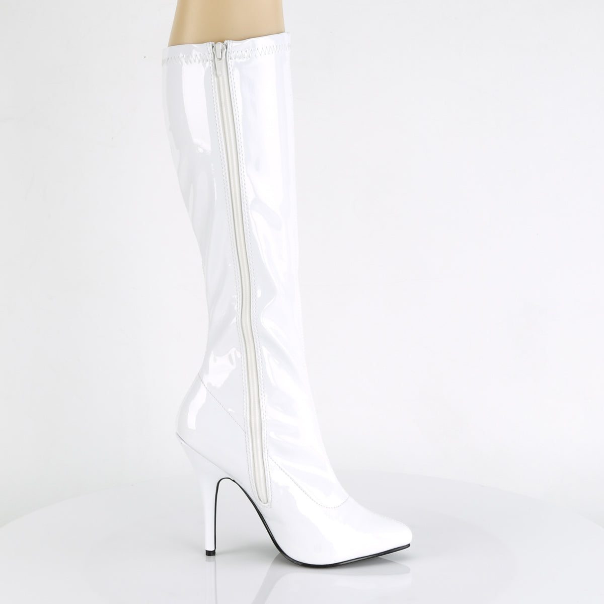 SEDUCE-2000 Pleaser 5 Inch Heel White Patent Fetish Footwear-Pleaser- Sexy Shoes Fetish Heels