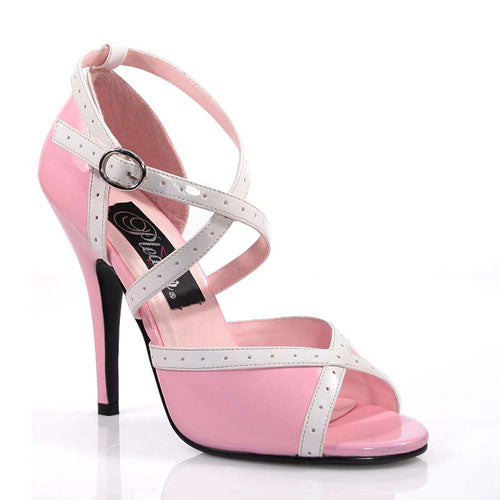 SEDUCE-208 Pleaser B.Pink/Wht Patent High Heel Alternative Footwear Discontinued Sale Stock